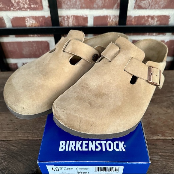 Birkenstock Boston Oiled Leather Tobacco Brown Clog - US 9-9.5, EU 40 - Picture 3 of 9